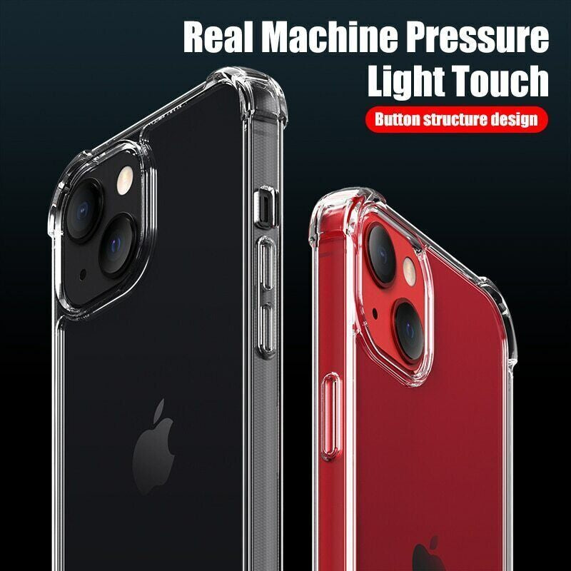 Clear Case for Iphone 15 14 13 11 12 Pro Max 7 8 SE X Shockproof Gel Cover