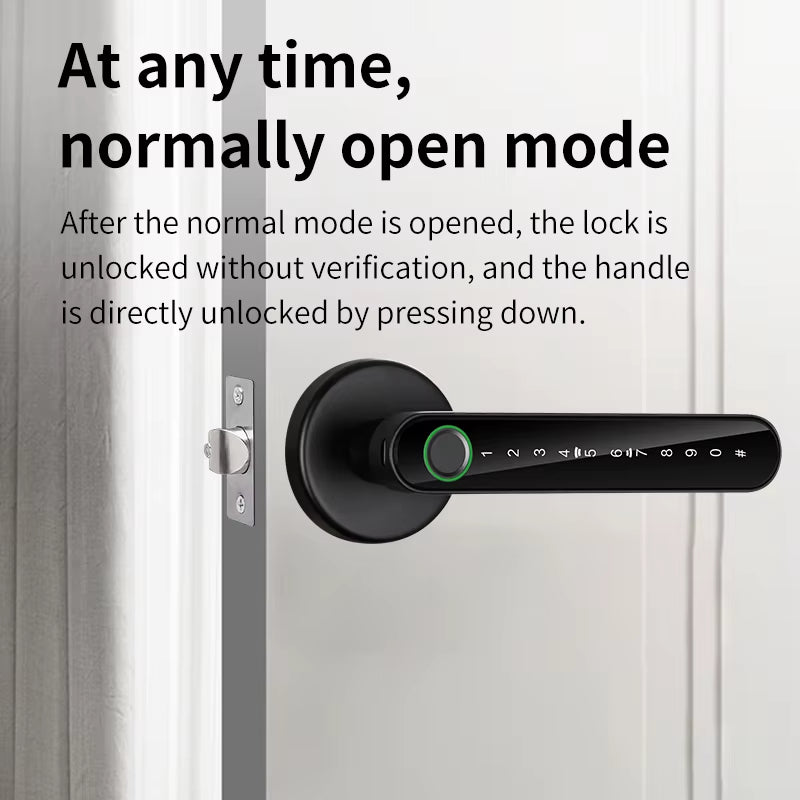 Fingerprint Door Lock Tuya Smart /Smart Life Electronic Door Lock with Fingerprint/Password/Key/Tuya App/Card Unlock