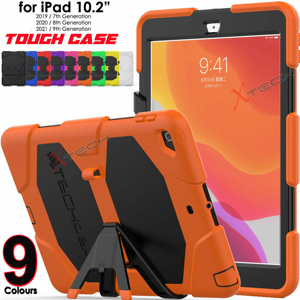 For Ipad 10.2" 9 8 7 Tough HEAVY DUTY Shockproof Rugged Survive Stand Case Cover