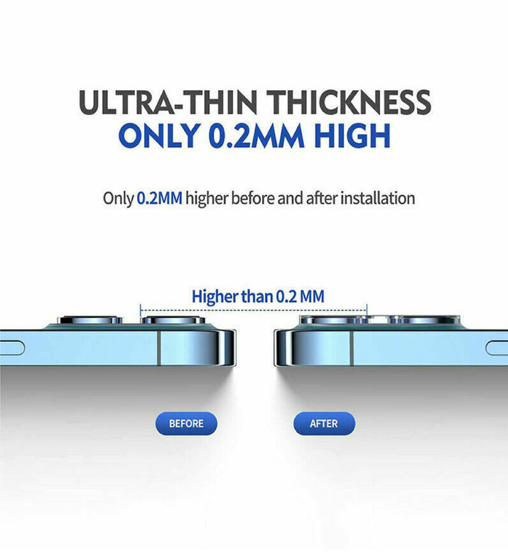 9H Camera Lens for Iphone 16,15,14,13Pro MAX Case Protector Tempered Glass Cover