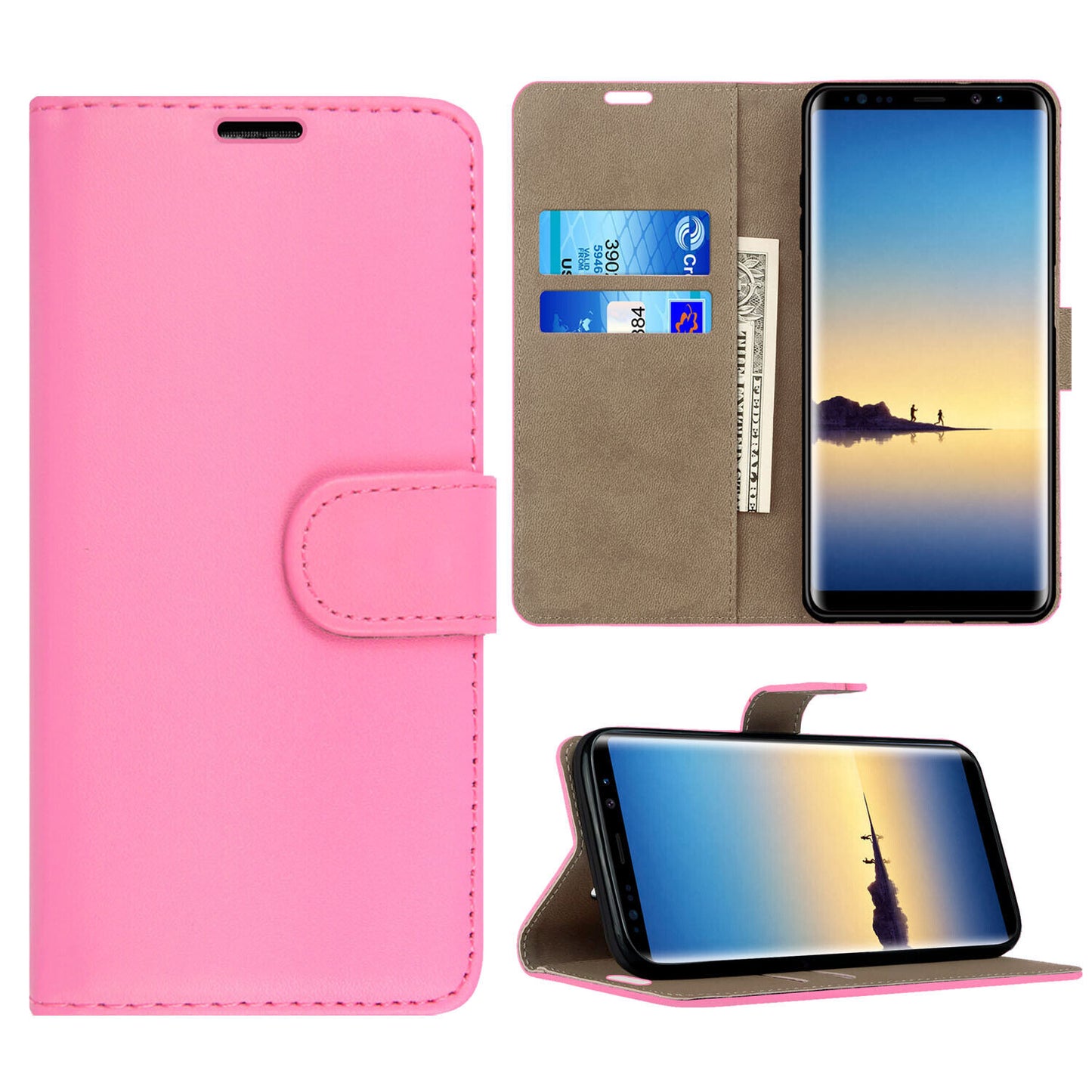 Case for Samsung Galaxy Note 20 10 9 8 7 5 Leather Wallet Flip Phone Stand Cover