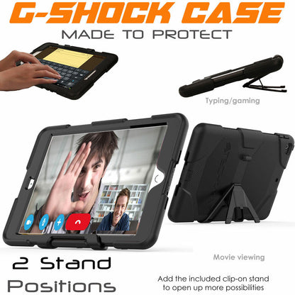 For Ipad 10.2" 9 8 7 Tough HEAVY DUTY Shockproof Rugged Survive Stand Case Cover
