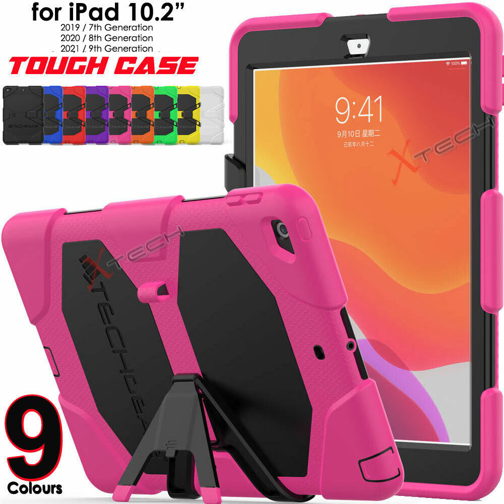 For Ipad 10.2" 9 8 7 Tough HEAVY DUTY Shockproof Rugged Survive Stand Case Cover