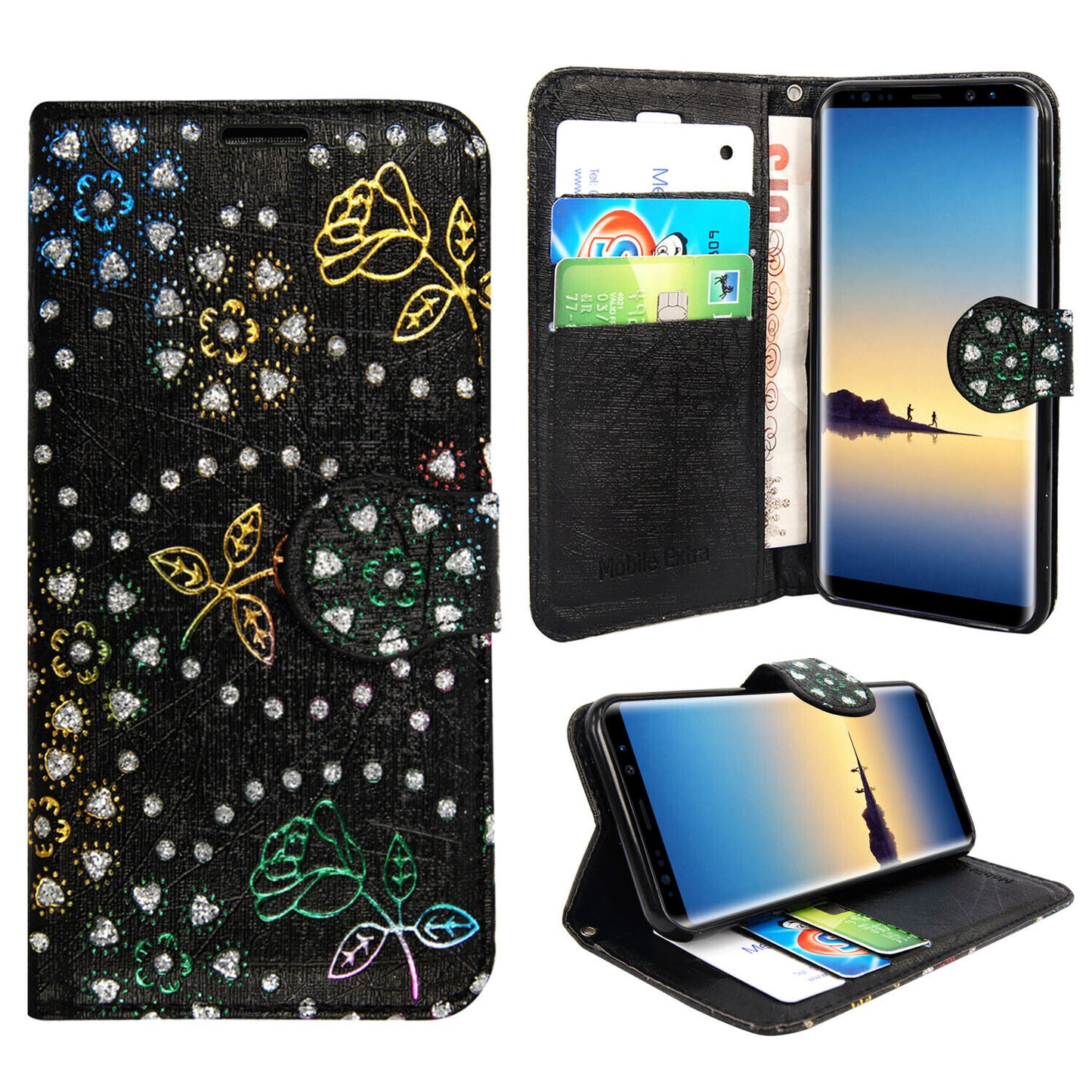 Case for Samsung Galaxy Note 20 10 9 8 7 5 Leather Wallet Flip Phone Stand Cover