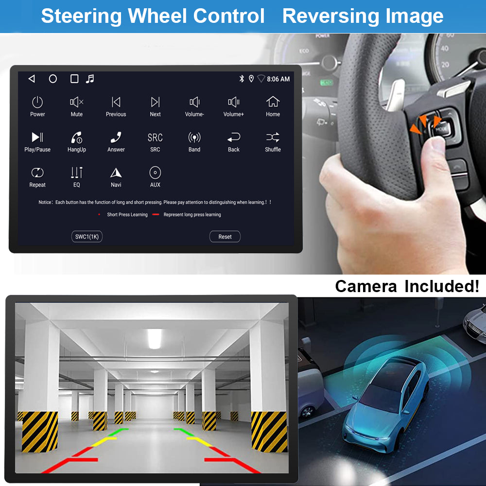 7" Android13 Car Wireless Carplay Android Auto Radio+Cam+Dvr for Audi A3 2003-12