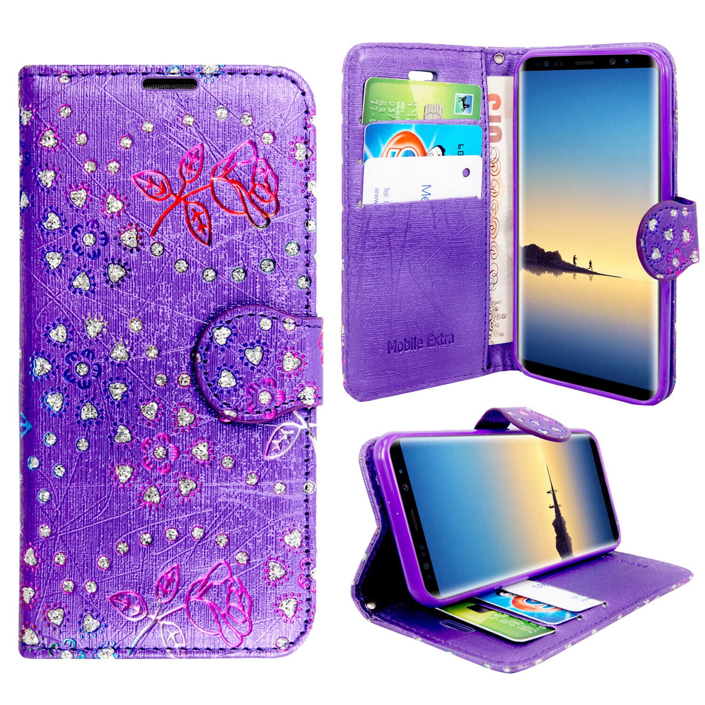 Case for Samsung Galaxy Note 20 10 9 8 7 5 Leather Wallet Flip Phone Stand Cover