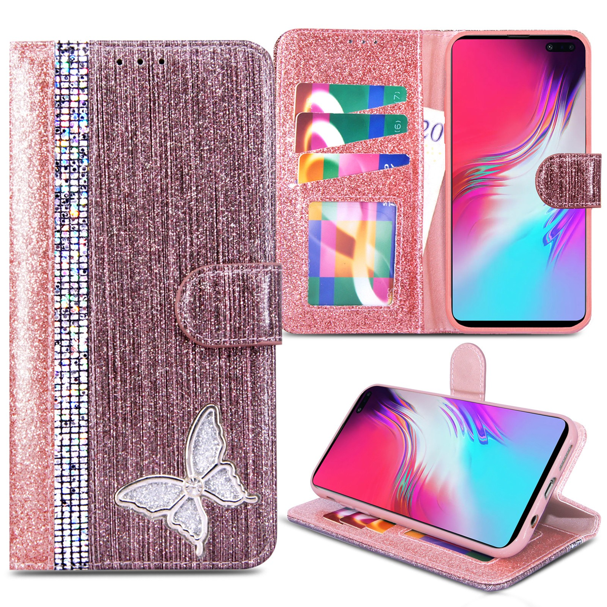 Case for Samsung Galaxy Note 20 10 9 8 7 5 Leather Wallet Flip Phone Stand Cover