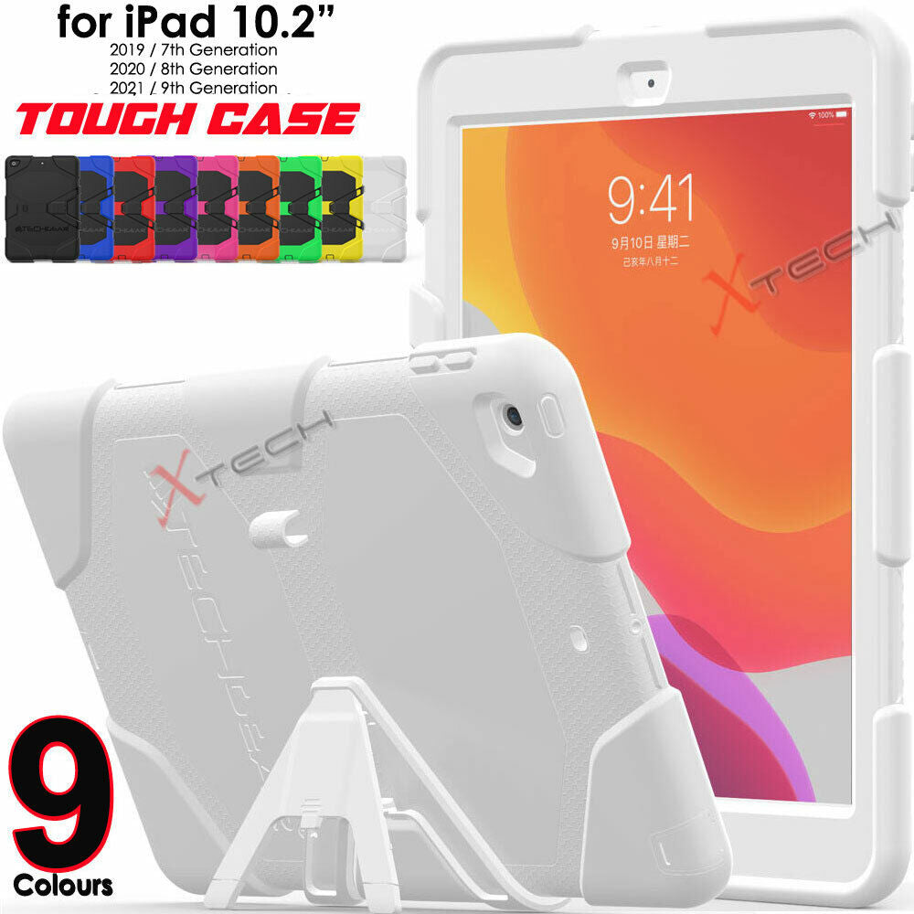 For Ipad 10.2" 9 8 7 Tough HEAVY DUTY Shockproof Rugged Survive Stand Case Cover
