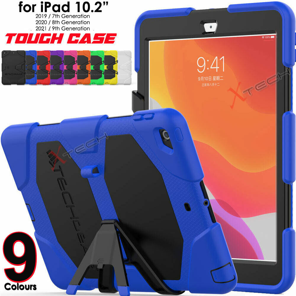 For Ipad 10.2" 9 8 7 Tough HEAVY DUTY Shockproof Rugged Survive Stand Case Cover