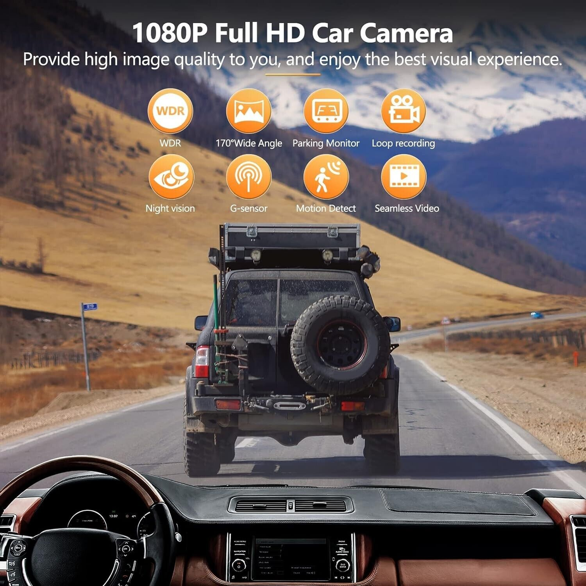 Capture Every Moment with the JUSTOP Full HD 1080P Car Dash Cam Kit – Front and Rear Cameras with Night Vision