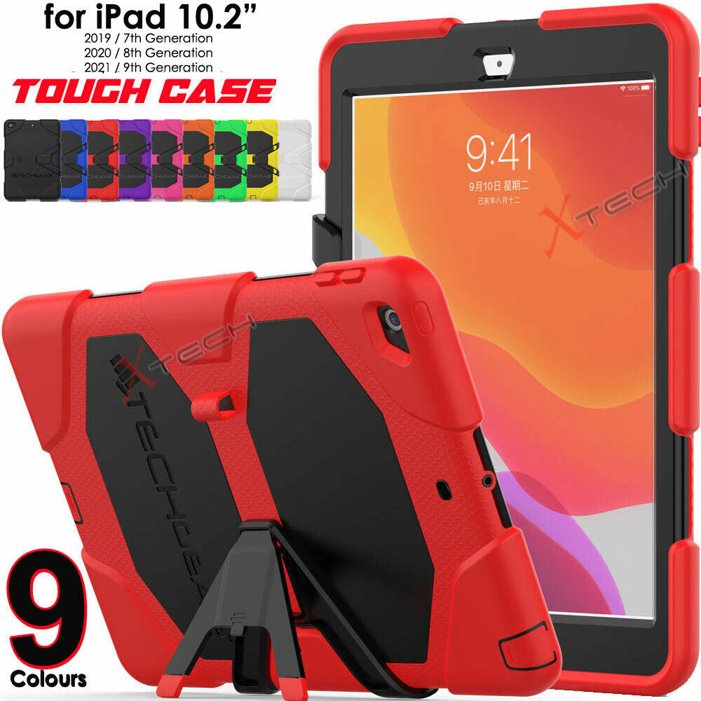 For Ipad 10.2" 9 8 7 Tough HEAVY DUTY Shockproof Rugged Survive Stand Case Cover