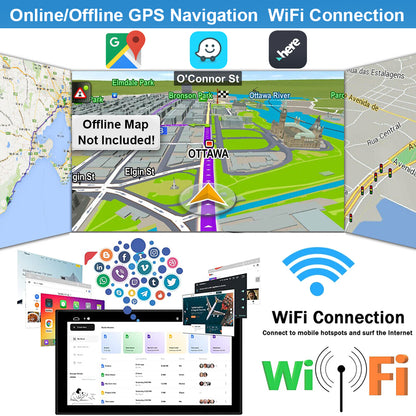 7" Android13 Car Wireless Carplay Android Auto Radio+Cam+Dvr for Audi A3 2003-12