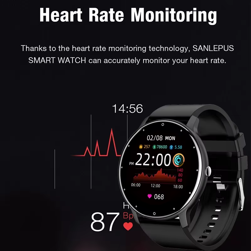 2025 Smart Watch Women Men Lady Gift Sport Fitness Watches Heart Rate Monitor Waterproof Smartwatch for Xiaomi Android IOS