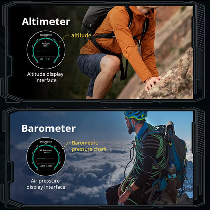 2025  V76 GPS Smartwatch 1.43" Ultra AMOLED Display Built-In Compass Altimeter Bluetooth Call Smart Watch 500Mah Battery