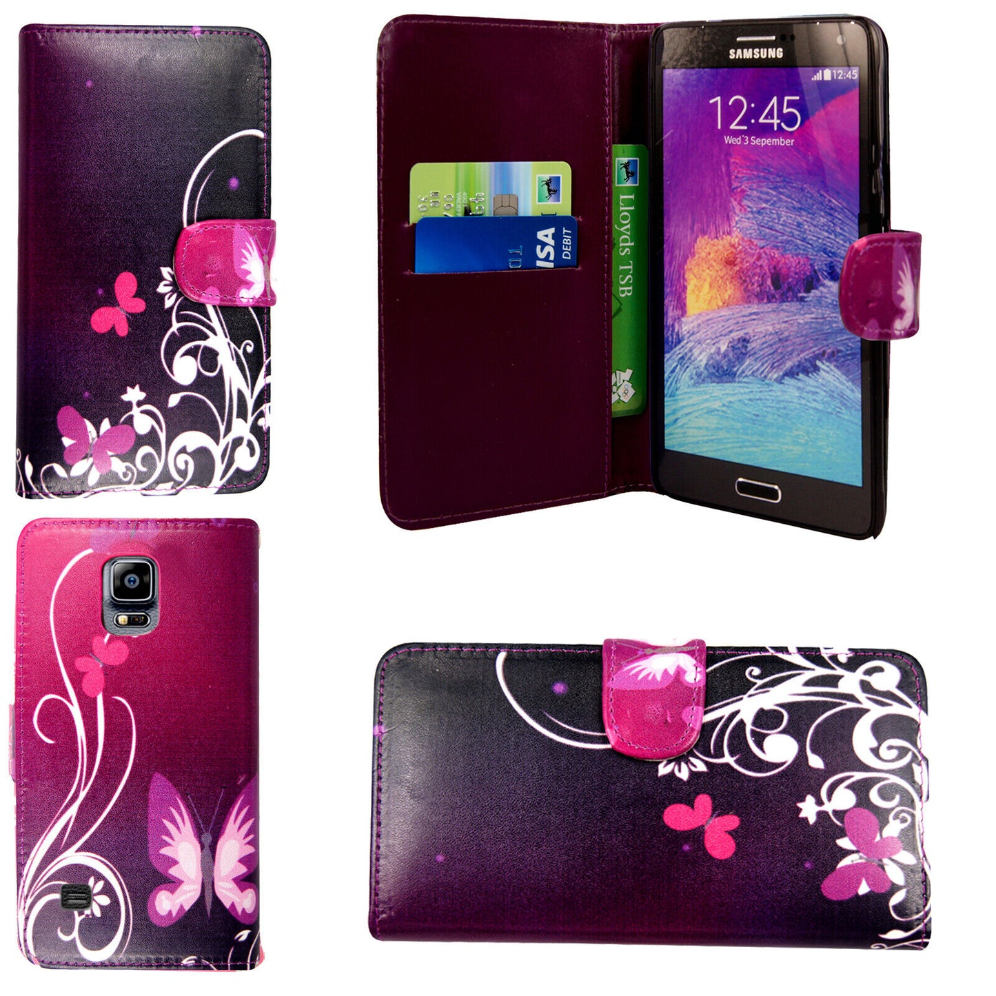 Case for Samsung Galaxy Note 20 10 9 8 7 5 Leather Wallet Flip Phone Stand Cover