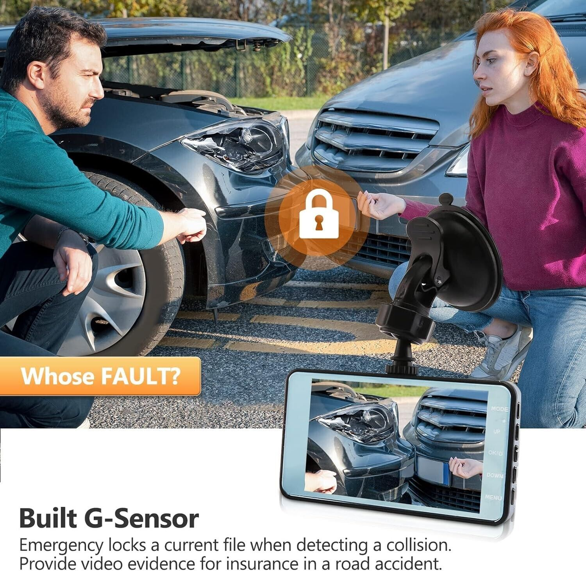 Capture Every Moment with the JUSTOP Full HD 1080P Car Dash Cam Kit – Front and Rear Cameras with Night Vision