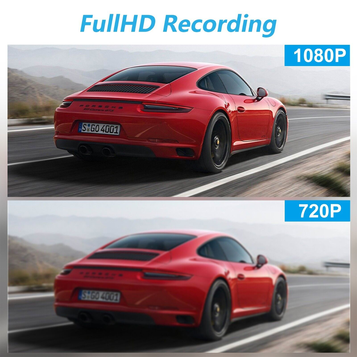 Capture Every Moment with the JUSTOP Full HD 1080P Car Dash Cam Kit – Front and Rear Cameras with Night Vision