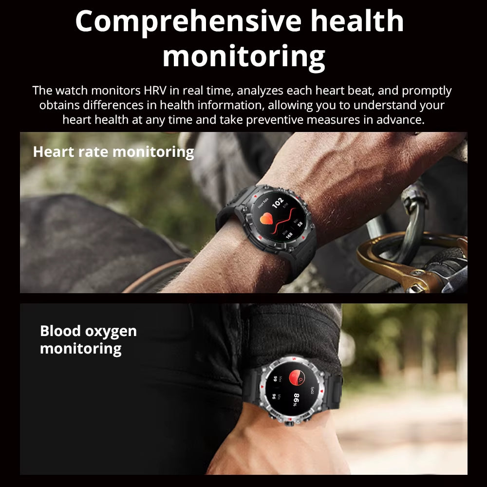 2025  V76 GPS Smartwatch 1.43" Ultra AMOLED Display Built-In Compass Altimeter Bluetooth Call Smart Watch 500Mah Battery