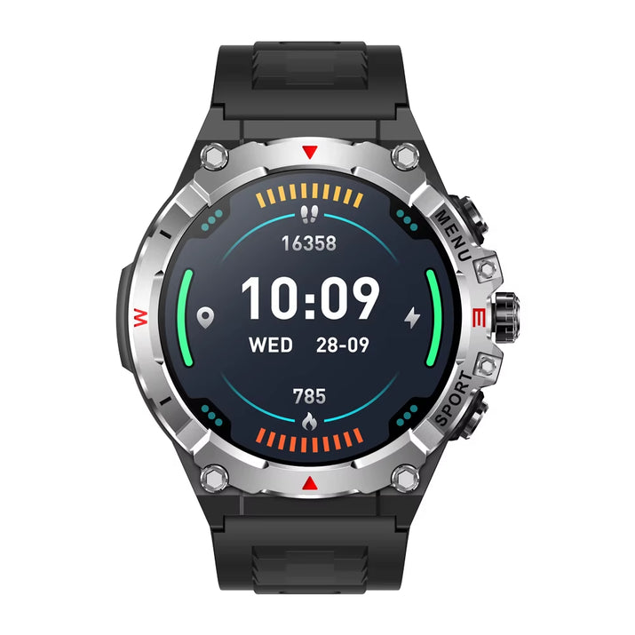 2025  V76 GPS Smartwatch 1.43" Ultra AMOLED Display Built-In Compass Altimeter Bluetooth Call Smart Watch 500Mah Battery