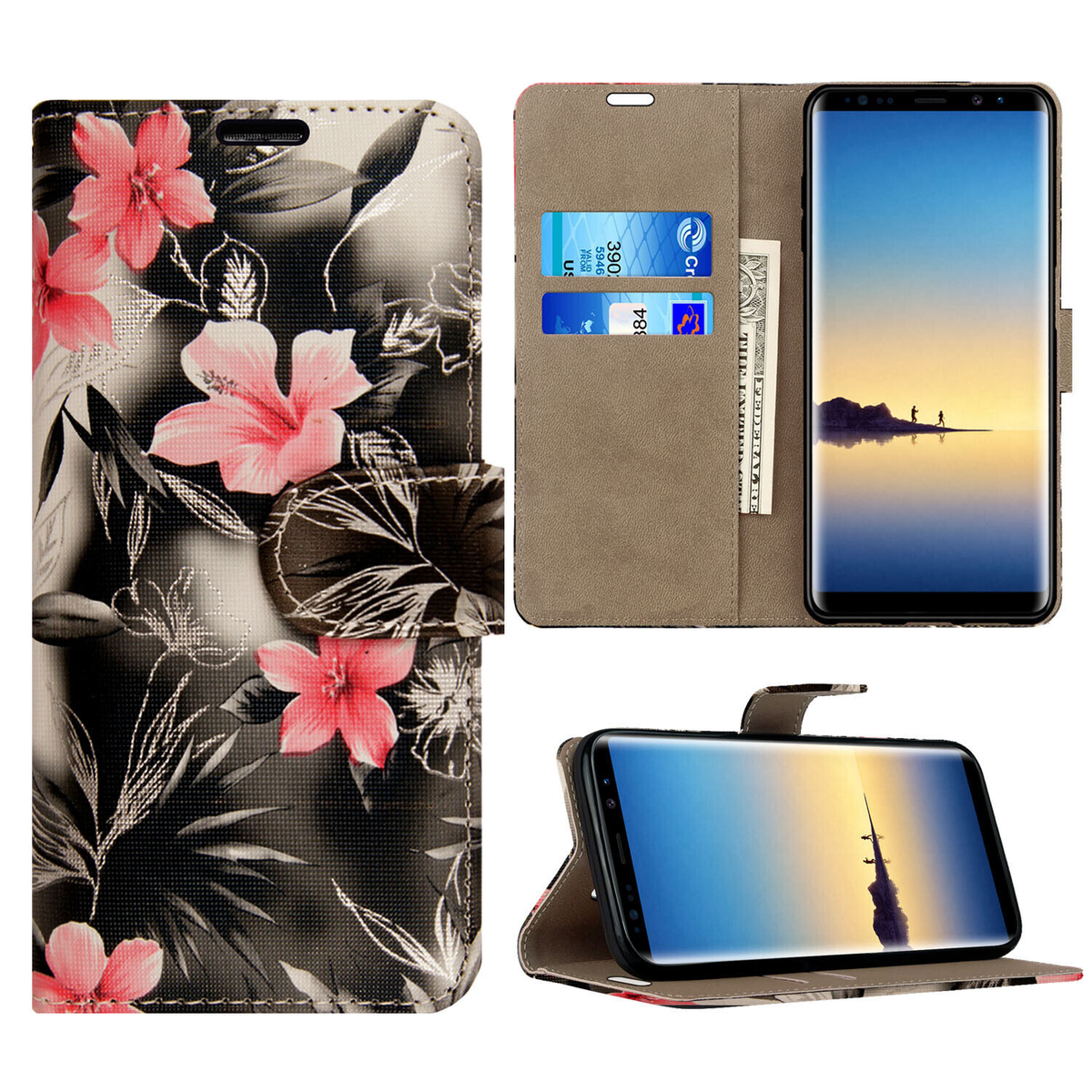 Case for Samsung Galaxy Note 20 10 9 8 7 5 Leather Wallet Flip Phone Stand Cover