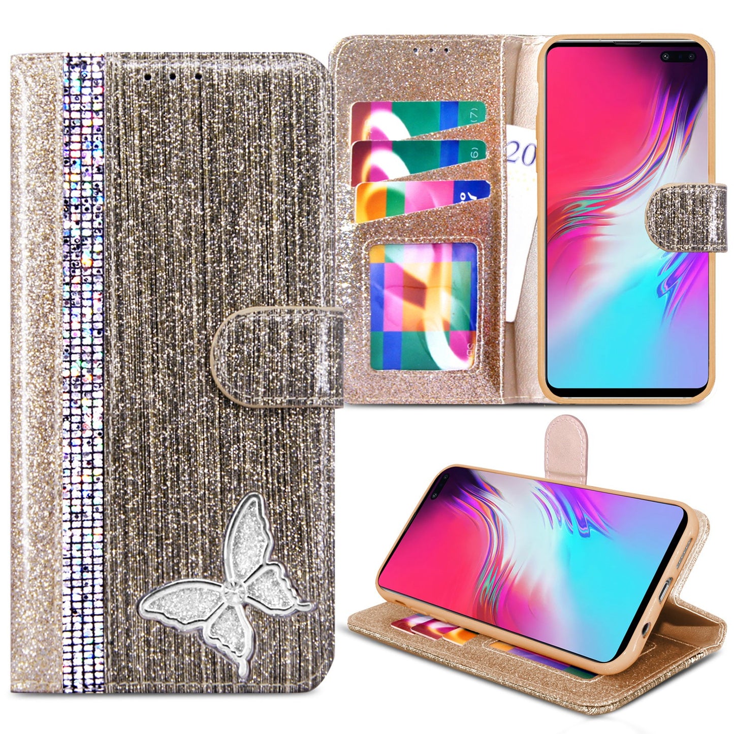 Case for Samsung Galaxy Note 20 10 9 8 7 5 Leather Wallet Flip Phone Stand Cover