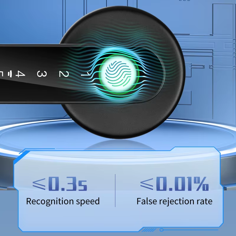 Fingerprint Door Lock Tuya Smart /Smart Life Electronic Door Lock with Fingerprint/Password/Key/Tuya App/Card Unlock