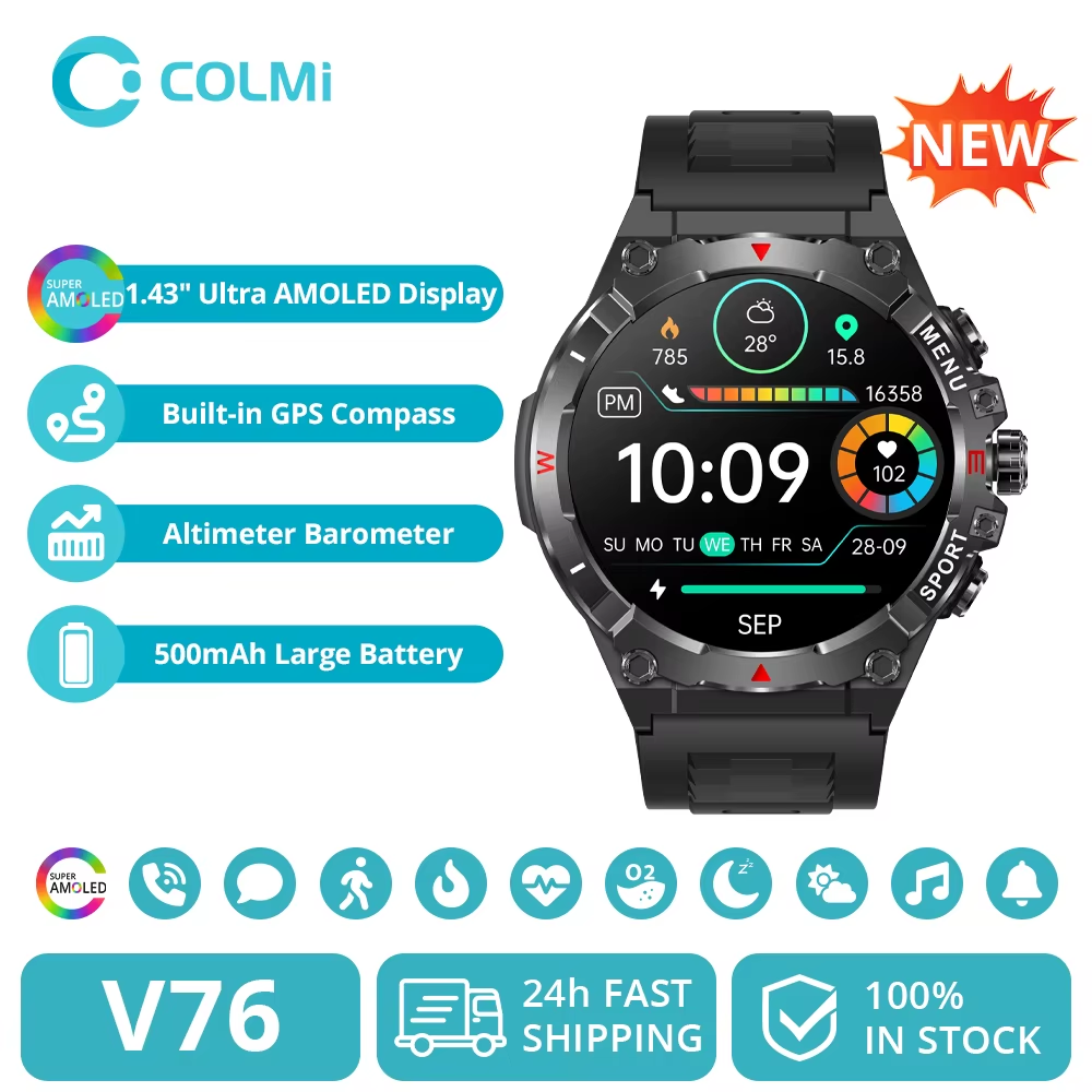2025  V76 GPS Smartwatch 1.43
