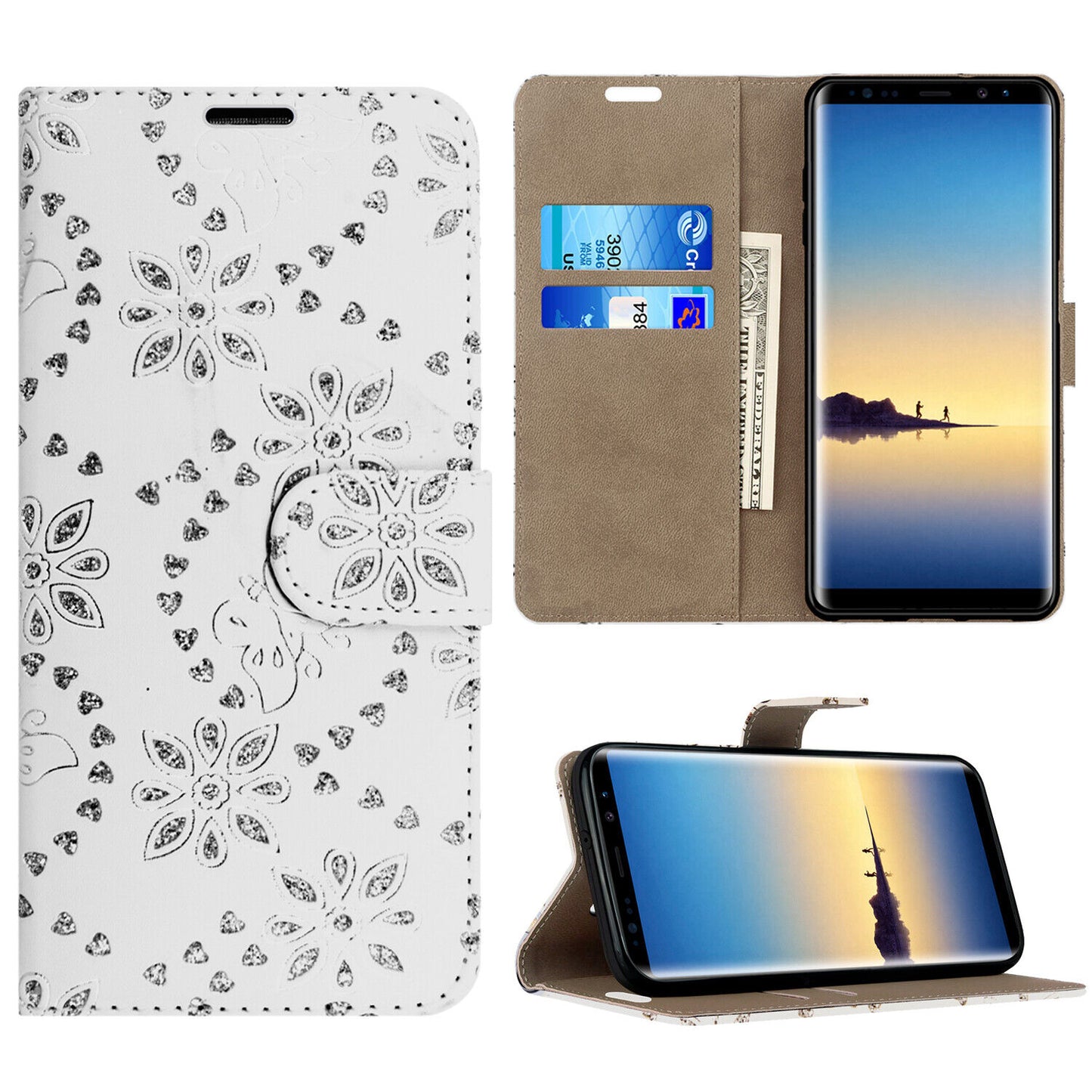 Case for Samsung Galaxy Note 20 10 9 8 7 5 Leather Wallet Flip Phone Stand Cover